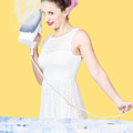 Pin up woman providing steam clean ironing service Photograph by Jorgo Photography Pin up woman providing steam clean ironing service Photograph by Jorgo Photography
