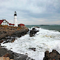 Portland Head Light Surf Photograph by Jeanette French Portland Head Light Surf Photograph by Jeanette French