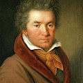 Portrait of Ludwig van Beethoven -1770 - 1827- German composer and pianist., Artist unknown. Painting by Album Portrait of Ludwig van Beethoven -1770 - 1827- German composer and pianist., Artist unknown. Painting by Album