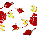 Pretty Red Rose Watercolor Transparent Background YOU CHOOSE THE COLOR for Cups Painting by Delynn Addams Pretty Red Rose Watercolor Transparent Background YOU CHOOSE THE COLOR for Cups Painting by Delynn Addams