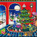 Purrfect Christmas Cat Painting Painting by Dora Hathazi Mendes Purrfect Christmas Cat Painting Painting by Dora Hathazi Mendes