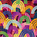 Rainbow Party- Art by Linda Woods Mixed Media by Linda Woods Rainbow Party- Art by Linda Woods Mixed Media by Linda Woods