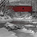 Red Covered Bridge Photograph by Rob Davies Red Covered Bridge Photograph by Rob Davies