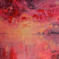 Red Sky at Night Painting by Barbara O'Toole Red Sky at Night Painting by Barbara O'Toole