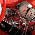 Red Steering Wheel Photograph by Terri Brewster