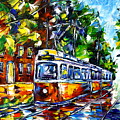 Red Trolley Painting by Mirek Kuzniar Red Trolley Painting by Mirek Kuzniar