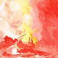 Red Village Abstract 1 Painting by Andrew Gillette Red Village Abstract 1 Painting by Andrew Gillette
