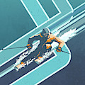 Retro Alpine Ski Poster Digital Art by Sassan Filsoof Retro Alpine Ski Poster Digital Art by Sassan Filsoof