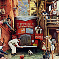 Road Block by Norman Rockwell Road Block by Norman Rockwell