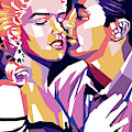 Marilyn Monroe and Robert Mitchum by Stars on Art Marilyn Monroe and Robert Mitchum by Stars on Art