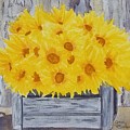 Robins Bouquet Painting by Ann Frederick Robins Bouquet Painting by Ann Frederick