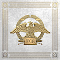 Roman Empire - Gold Roman Imperial Eagle over White Velvet Digital Art by Serge Averbukh Roman Empire - Gold Roman Imperial Eagle over White Velvet Digital Art by Serge Averbukh