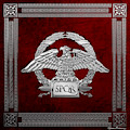 Roman Empire - Silver Roman Imperial Eagle over Red Velvet Digital Art by Serge Averbukh Roman Empire - Silver Roman Imperial Eagle over Red Velvet Digital Art by Serge Averbukh