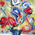 Roses and Bluez Painting by John Gholson Roses and Bluez Painting by John Gholson