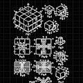 Rubik's Cube Patent 1983 - Black and White Digital Art by Marianna Mills Rubik's Cube Patent 1983 - Black and White Digital Art by Marianna Mills