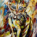 Sad Kitten Painting by Mirek Kuzniar Sad Kitten Painting by Mirek Kuzniar