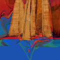 Sailing Forever No. 1 Mixed Media by Zsanan Studio Sailing Forever No. 1 Mixed Media by Zsanan Studio