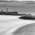 Saint Sebastian Lighhouse and Castle Cadiz Spain Black and White Photograph by Pablo Avanzini Saint Sebastian Lighhouse and Castle Cadiz Spain Black and White Photograph by Pablo Avanzini