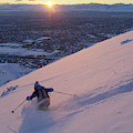 Salt Lake City Skier Photograph by Brett Pelletier Salt Lake City Skier Photograph by Brett Pelletier