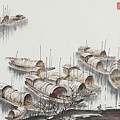 Sampan Harbor Painting by Jenny Sanders Sampan Harbor Painting by Jenny Sanders