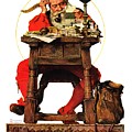 Santa At His Desk by Norman Rockwell Santa At His Desk by Norman Rockwell