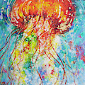 Sea Nettle Jellyfish Painting by Jyotika Shroff Sea Nettle Jellyfish Painting by Jyotika Shroff