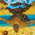Sea Turtle and Sea Shell Painting by Daniel Jean-Baptiste Sea Turtle and Sea Shell Painting by Daniel Jean-Baptiste