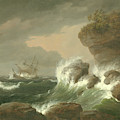 Seascape, 1835 Painting by Thomas Birch Seascape, 1835 Painting by Thomas Birch