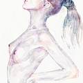 Sensual pose aquarelle portrait of a girl Painting by Dimitar Hristov Sensual pose aquarelle portrait of a girl Painting by Dimitar Hristov