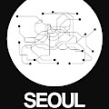 Seoul White Subway Map by Naxart Studio Seoul White Subway Map by Naxart Studio