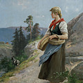 Seterjente Painting by Axel Hjalmar Ender Seterjente Painting by Axel Hjalmar Ender