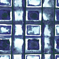 Shibori Box Pattern II Mixed Media by Elizabeth Medley Shibori Box Pattern II Mixed Media by Elizabeth Medley