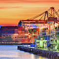 Shipping Sunrise Photograph by Briand Sanderson Shipping Sunrise Photograph by Briand Sanderson