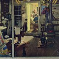 Shuffleton's Barbershop by Norman Rockwell Shuffleton's Barbershop by Norman Rockwell