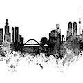 Singapore And Tokyo Skyline by Michael Tompsett Singapore And Tokyo Skyline by Michael Tompsett