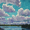 Singleton Summer Clouds Painting by Phil Chadwick Singleton Summer Clouds Painting by Phil Chadwick