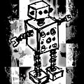 Sketched Robot Graphic Digital Art by Roseanne Jones Sketched Robot Graphic Digital Art by Roseanne Jones