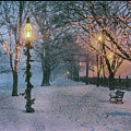 Snow falling on Salem path Photograph by Jeff Folger Snow falling on Salem path Photograph by Jeff Folger