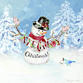Snowman Christmas Love Joy Peace Painting by Audrey Jeanne Roberts Snowman Christmas Love Joy Peace Painting by Audrey Jeanne Roberts