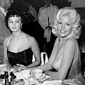 Sophia Loren and Jayne Mansfield 1957, Photograph by Demode FM Sophia Loren and Jayne Mansfield 1957, Photograph by Demode FM