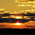 Split Sunset over Philadelphia Photograph by Linda Stern Split Sunset over Philadelphia Photograph by Linda Stern