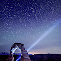 Starry Night Pointer at Delicate Arch Moab National Park Digital Art by OLena Art Starry Night Pointer at Delicate Arch Moab National Park Digital Art by OLena Art