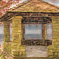 Stone Gazebo Atop Chilhowee Mountain, Painterly Photograph by Marcy Wielfaert Stone Gazebo Atop Chilhowee Mountain, Painterly Photograph by Marcy Wielfaert