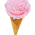 Strawberry Ice cream Cone Painting by Jan Matson Strawberry Ice cream Cone Painting by Jan Matson