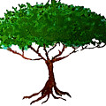 Summer Tree Watercolor with Transparent Background Painting by Delynn Addams Summer Tree Watercolor with Transparent Background Painting by Delynn Addams