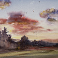Sunset Bonfire Painting by Judith Levins Sunset Bonfire Painting by Judith Levins