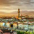 Sunset in Florence Triptych 2 - Palazzo Vecchio Photograph by Weston Westmoreland Sunset in Florence Triptych 2 - Palazzo Vecchio Photograph by Weston Westmoreland