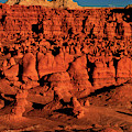 Sunset Light Turns The Hoodoos Blood Red In Goblin Valley State Park Utah Photograph by Dave Welling Sunset Light Turns The Hoodoos Blood Red In Goblin Valley State Park Utah Photograph by Dave Welling
