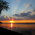 Sunset on the Delaware Photograph by Linda Stern Sunset on the Delaware Photograph by Linda Stern