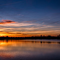 Sunset over Laupheim quarry Photograph by Bernd Laeschke